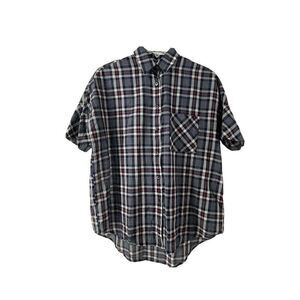 Madewell Courier Shirt Deklab Plaid Boxy Short Sleeve Button Down Womens XXS Top